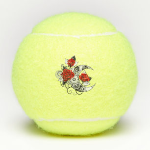 Mechanical Crescent with Red Roses Tennis Balls