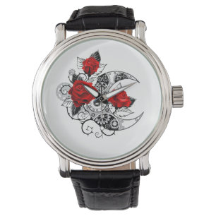 Mechanical Crescent with Red Roses Watch