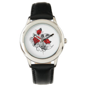 Mechanical Crescent with Red Roses Watch