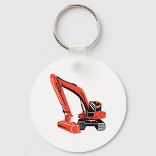 mechanical digger construction excavator key ring