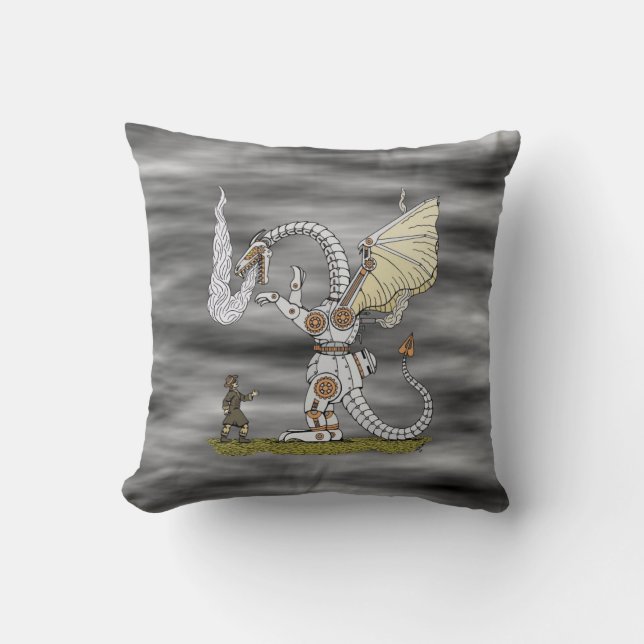 Mechanical Dragon Cushion (Front)
