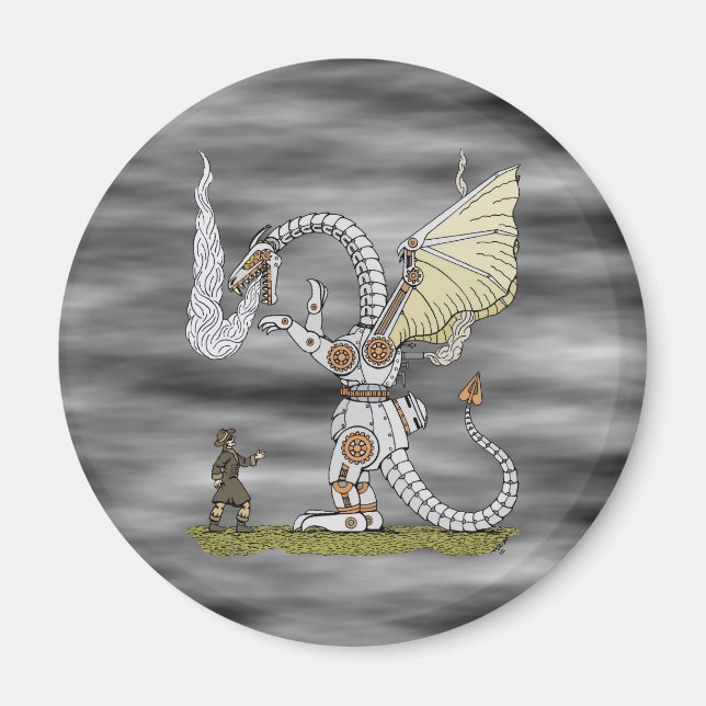 Mechanical Dragon Magnet (Front)