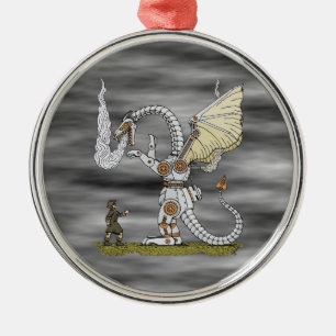 Mechanical Dragon Metal Tree Decoration
