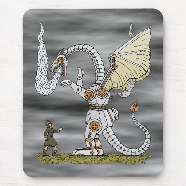 Mechanical Dragon Mouse Mat (Front)