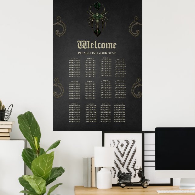 Mechanical elegance, the spider in the dark poster (Home Office)