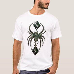 Mechanical elegance, the spider in the dark. T-Shirt