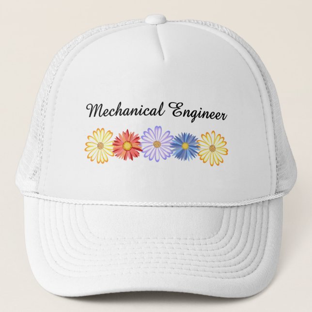 Mechanical Engineer Asters Trucker Hat (Front)
