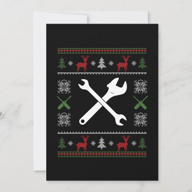 Mechanical Engineer Automotive Mechanic Technician Invitation (Front)