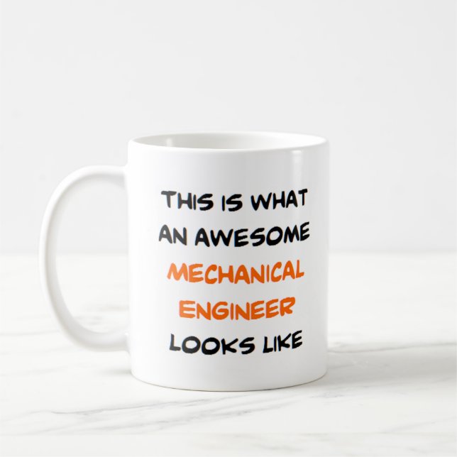mechanical engineer, awesome coffee mug (Left)