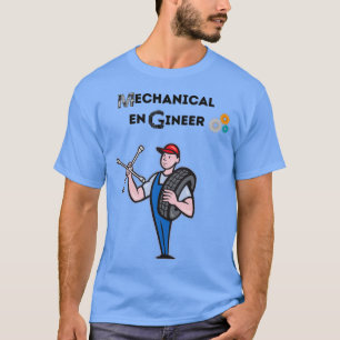 Mechanical Engineer Black and White Great Gift for T-Shirt