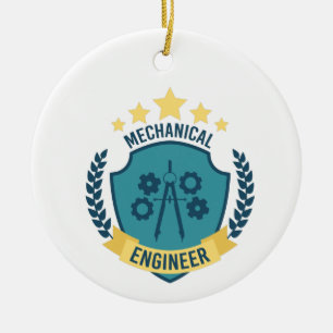 Mechanical Engineer Ceramic Tree Decoration