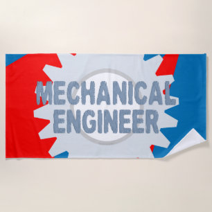Mechanical Engineer Colour Block Beach Towel