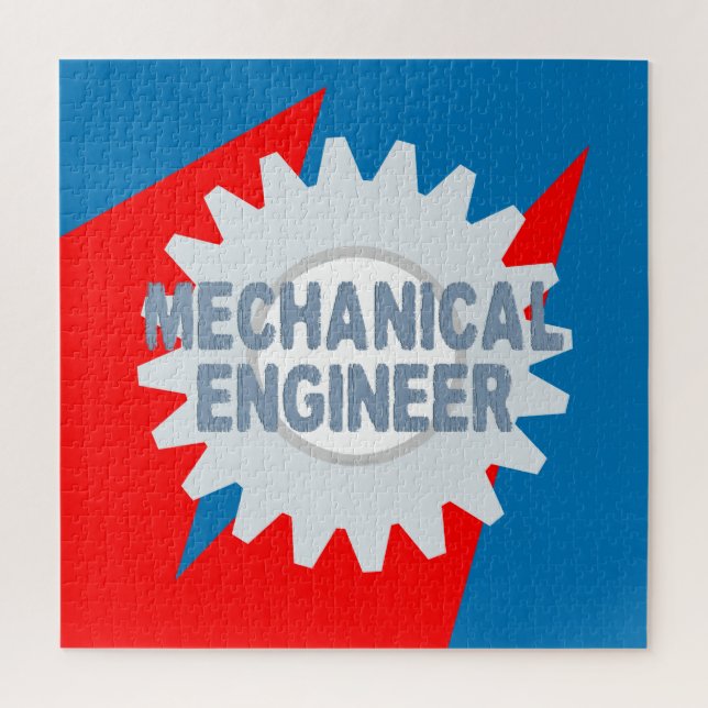 Mechanical Engineer Colour Block Jigsaw Puzzle (Vertical)