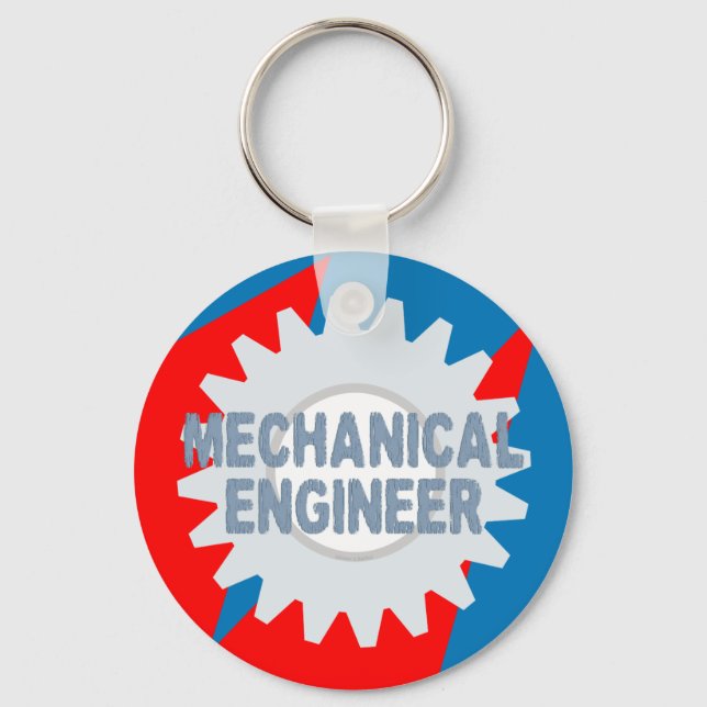 Mechanical Engineer Colour Block Key Ring (Front)