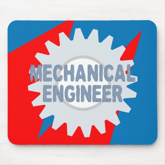 Mechanical Engineer Colour Block Mouse Mat (Front)