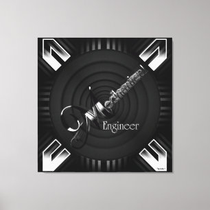 Mechanical Engineer Deco Flare Canvas Print