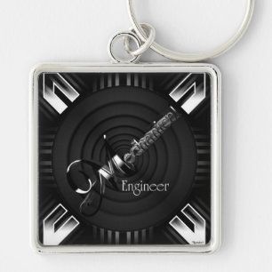 Mechanical Engineer Deco Flare Key Ring