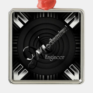 Mechanical Engineer Deco Flare Metal Tree Decoration