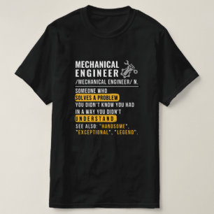 Mechanical Engineer Definition Funny Job T-Shirt