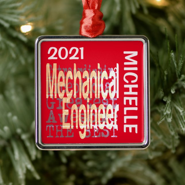 Mechanical Engineer Extraordinaire CUSTOM Metal Tree Decoration (Tree)