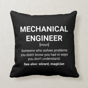 Mechanical Engineer Funny Definition Cushion