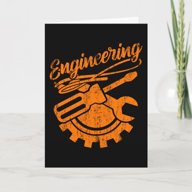 Mechanical Engineer Funny Engineering Tools Card (Front)