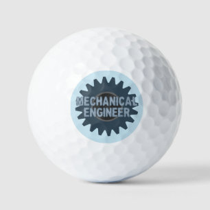 Mechanical Engineer Gear Blue Grey Golf Balls