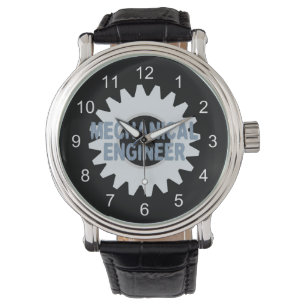 Mechanical Engineer Gear Blue Grey Watch