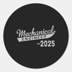 Mechanical Engineer Graduation 2025 Classic Round Sticker