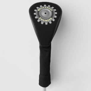 Mechanical Engineer Grey Gear Golf Head Cover