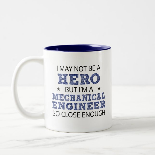 Mechanical Engineer Humour Novelty Two-Tone Coffee Mug (Left)