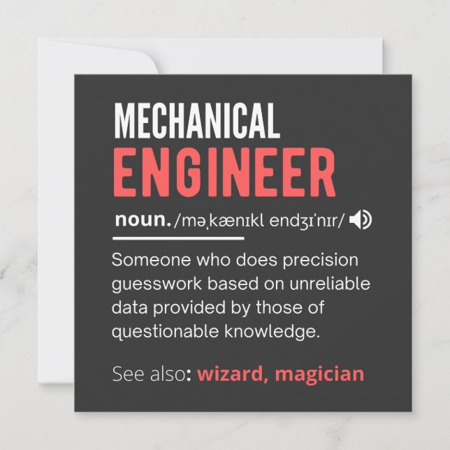 Mechanical ENGINEER Invitation (Front)