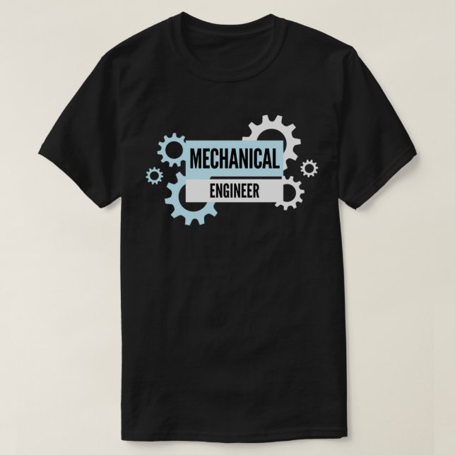 Mechanical Engineer Pinion Wizard Graduation Skill T-Shirt (Design Front)