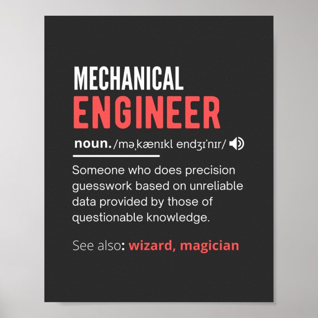 Mechanical ENGINEER Poster (Front)
