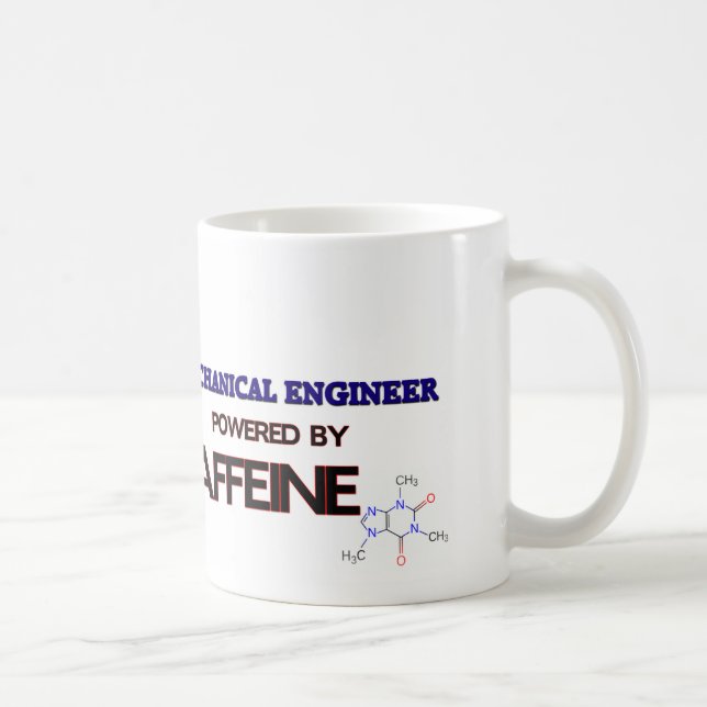 Mechanical Engineer Powered by caffeine Coffee Mug (Right)
