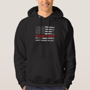 Mechanical Engineer USA Flag Profession Retro Job Hoodie