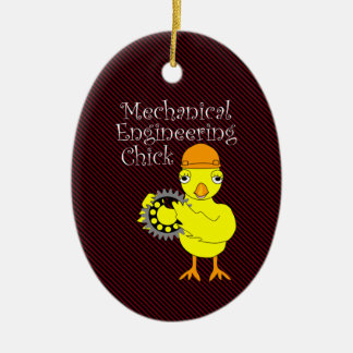 Mechanical Engineering Chick Gear Ceramic Tree Decoration