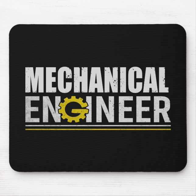Mechanical Engineering Funny Engineer Mouse Mat (Front)