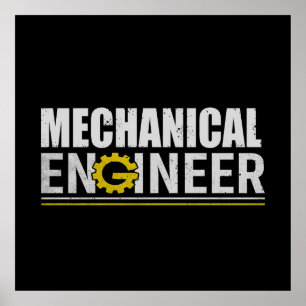 Mechanical Engineering Funny Engineer Poster
