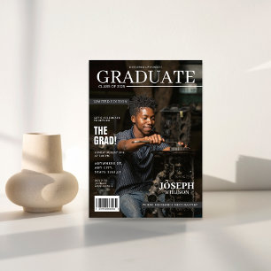 Mechanical engineering magazine photo graduation invitation