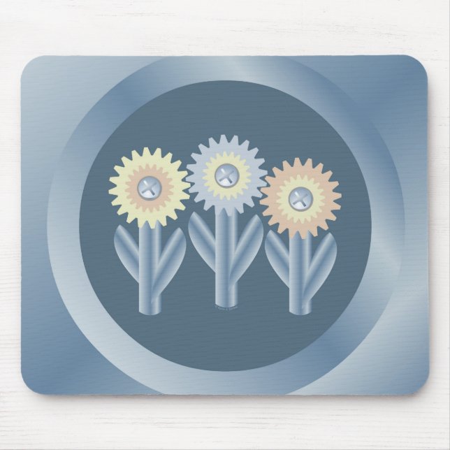 Mechanical Flowers Mouse Mat (Front)