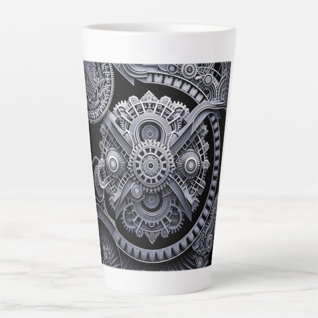 Mechanical Fractals Latte Mug  (Front)