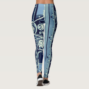 Mechanical Gears Industrial Machinery Caterpillar Leggings