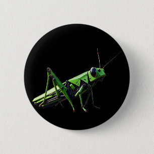 Mechanical Grasshopper 6 Cm Round Badge