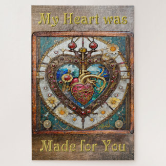 Mechanical Heart Anatomical Steampunk Series Jigsaw Puzzle