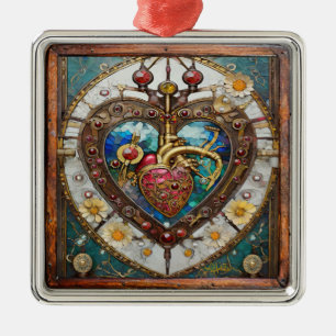 Mechanical Heart Anatomical Steampunk Series Metal Tree Decoration