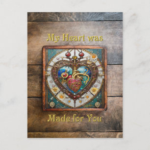 Mechanical Heart Anatomical Steampunk Series Postcard