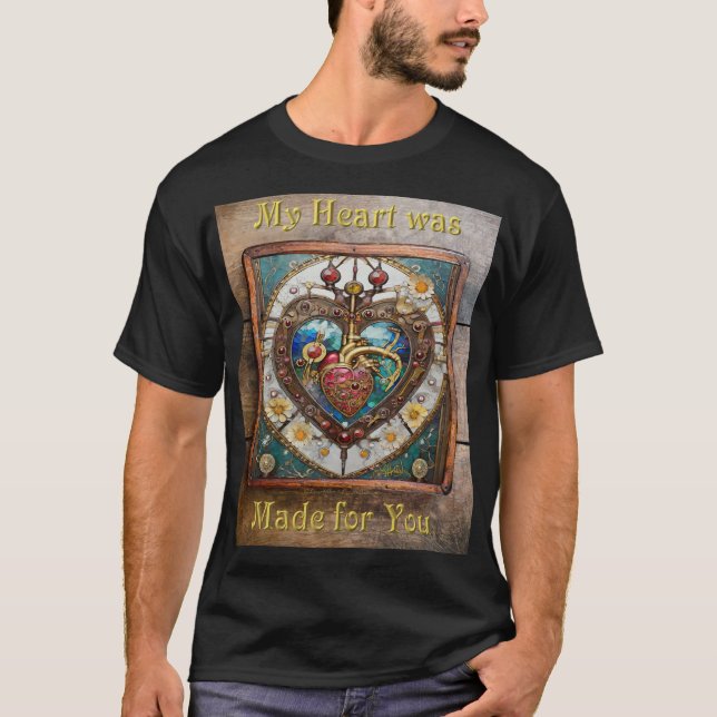 Mechanical Heart Anatomical Steampunk Series T-Shirt (Front)