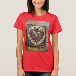 Mechanical Heart Anatomical Steampunk Series T-Shirt
