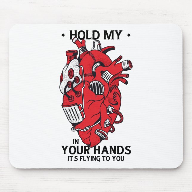 Mechanical Heart - Steampunk Design Mouse Mat (Front)